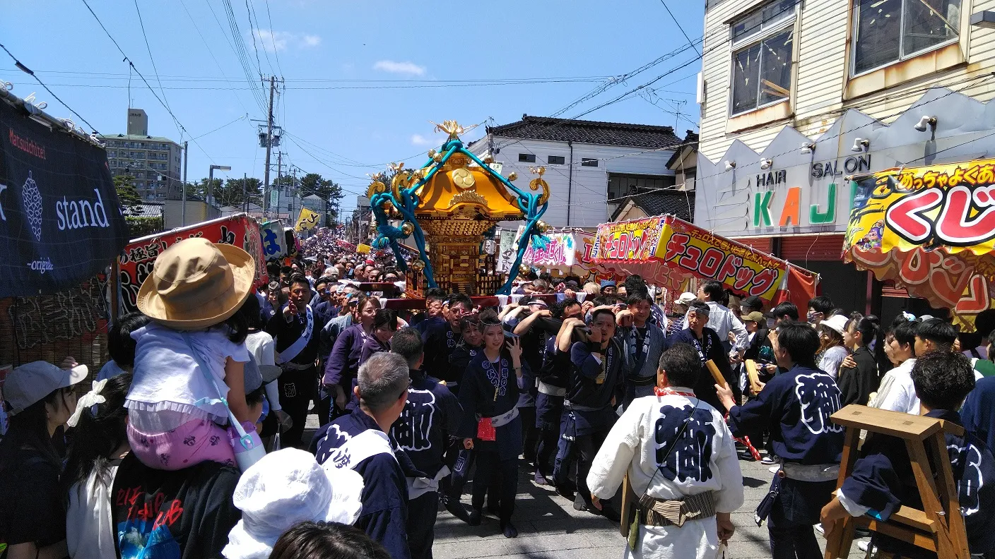 酒田湊祭は農園代表の誕生日と同時開催